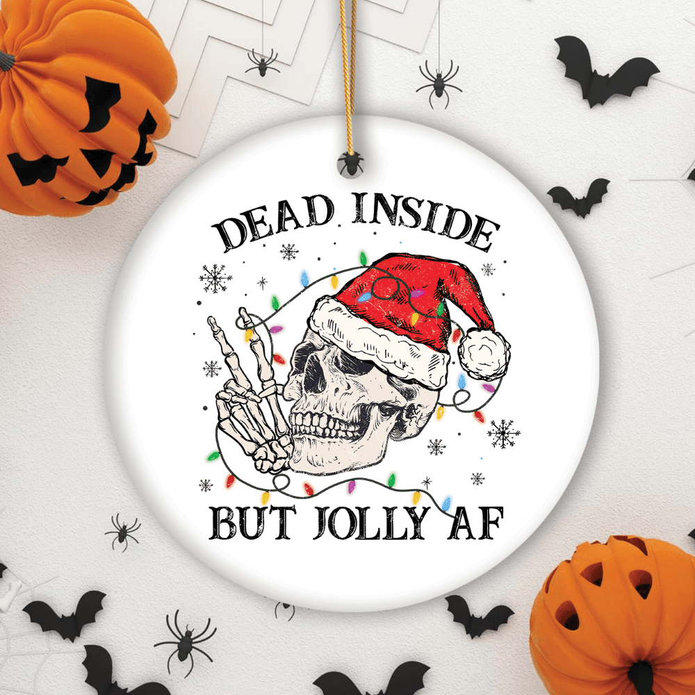 Dead Inside Fun Holiday Dark Humor Christmas Ornament Bundle