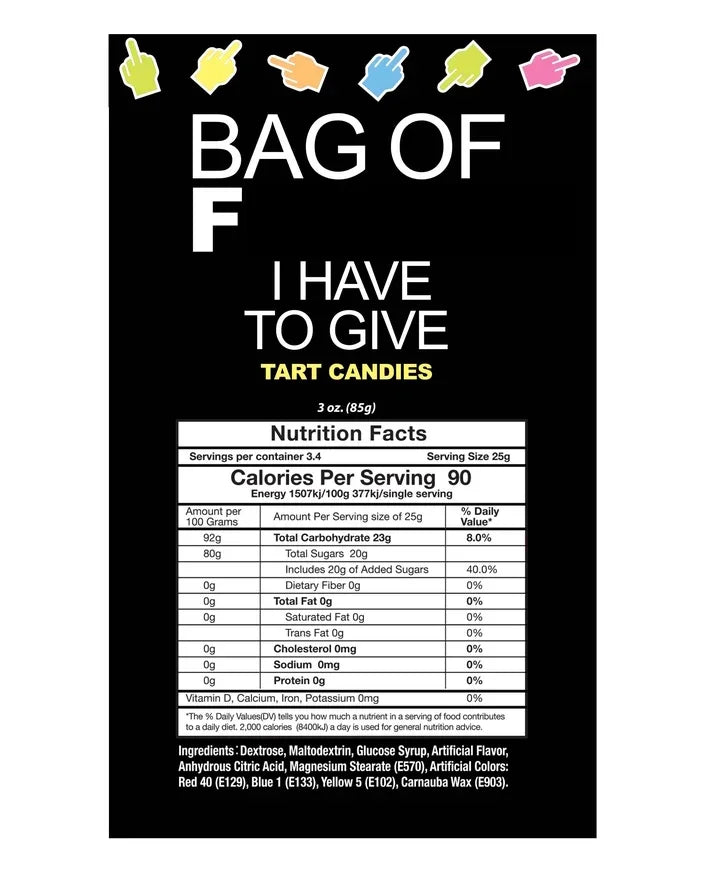 Bag of F**** I have to Give - 3oz Bag - McCabe's Costumes