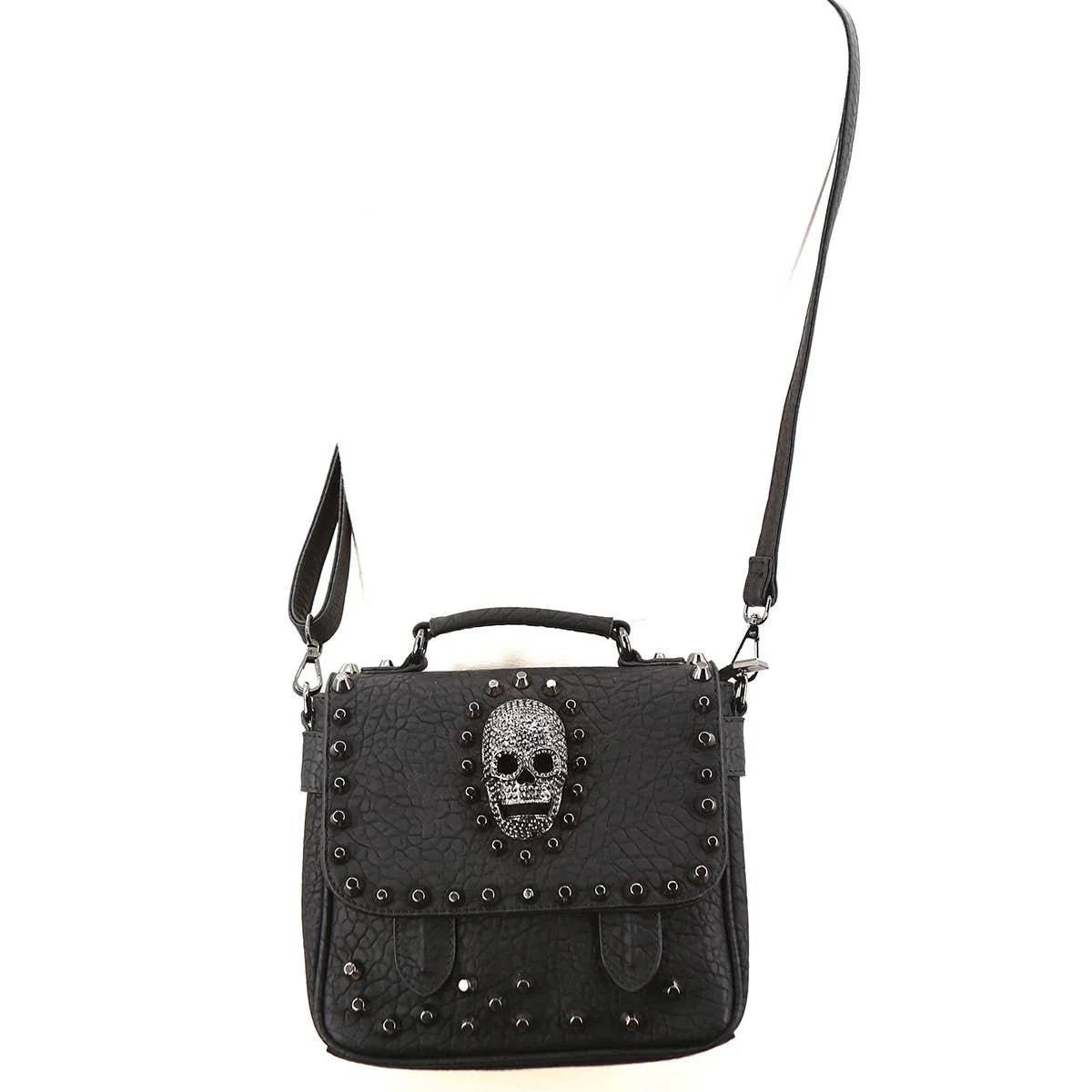 Small Metal Skull Satchel Bag - McCabe's Costumes