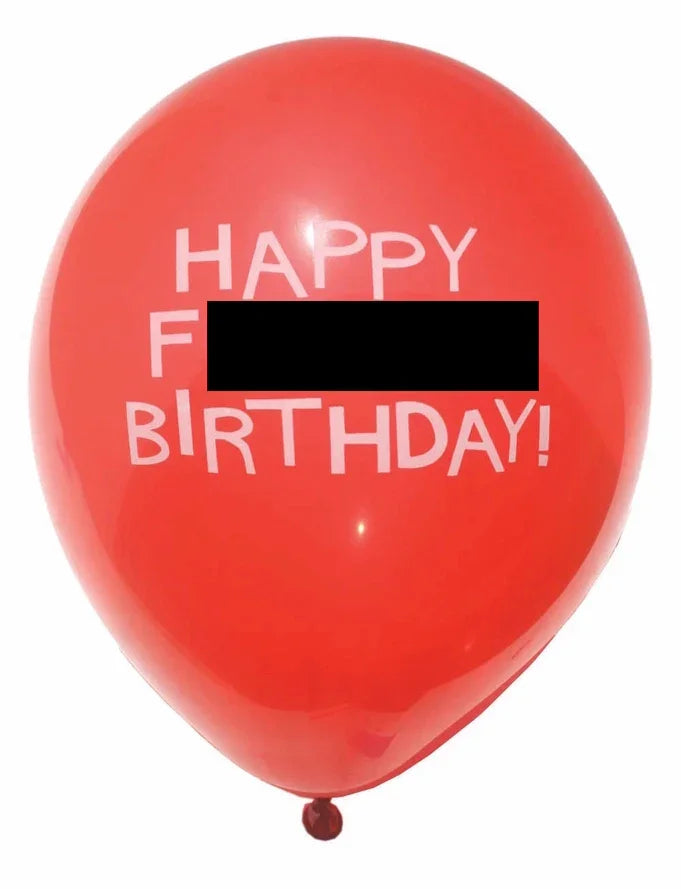 Happy F******* Birthday Balloons Pack of 8 - McCabe's Costumes