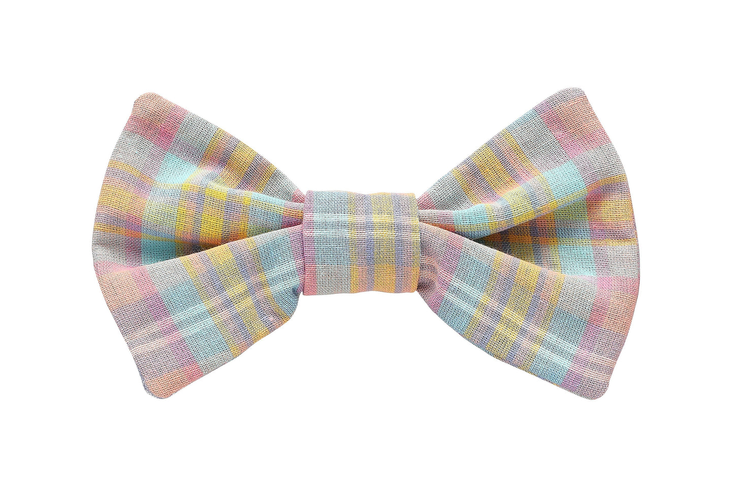 Spring Pastel Plaid Pet Bowtie, M/L - McCabe's Costumes