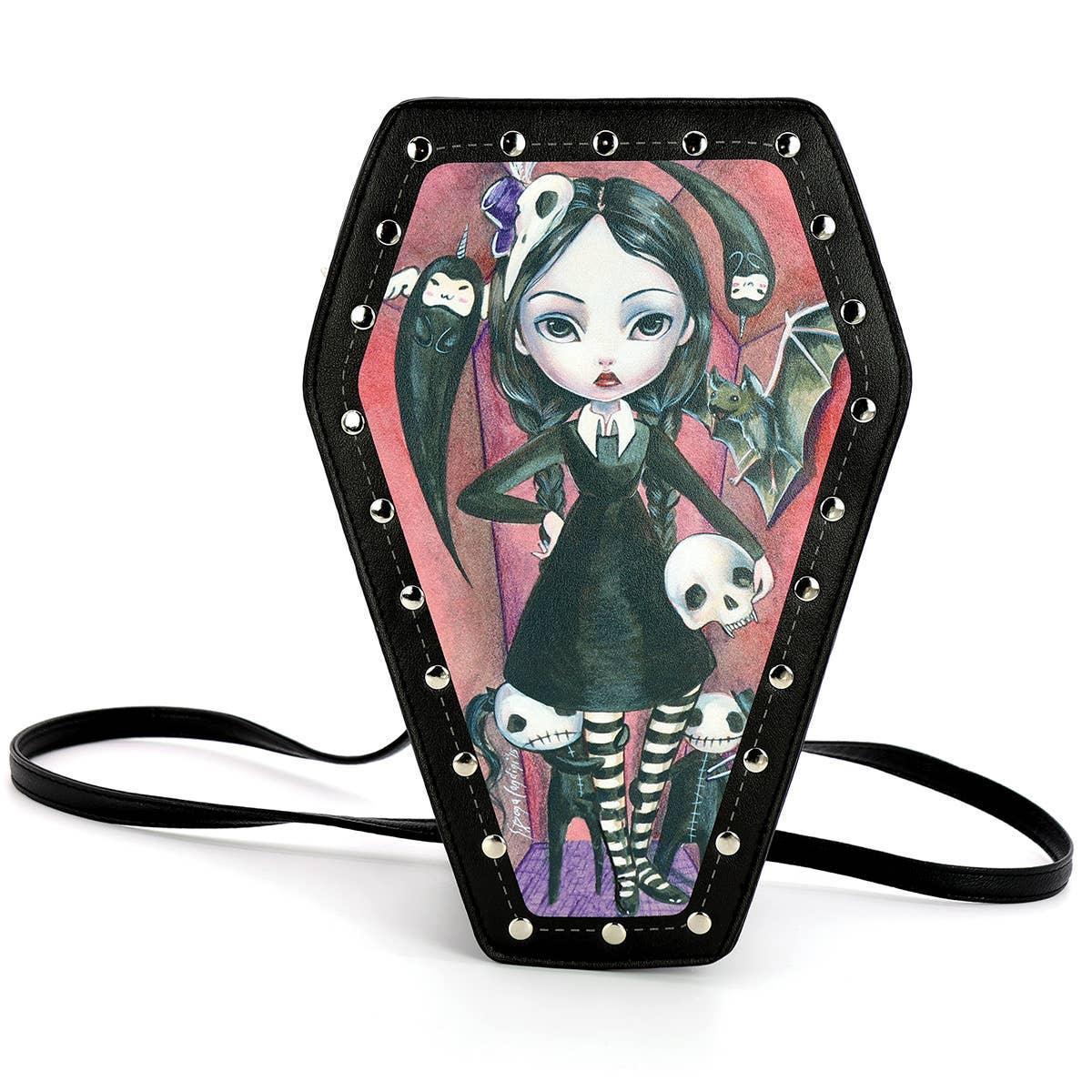 Coffin Girl Mini Backpack in Vinyl - McCabe's Costumes