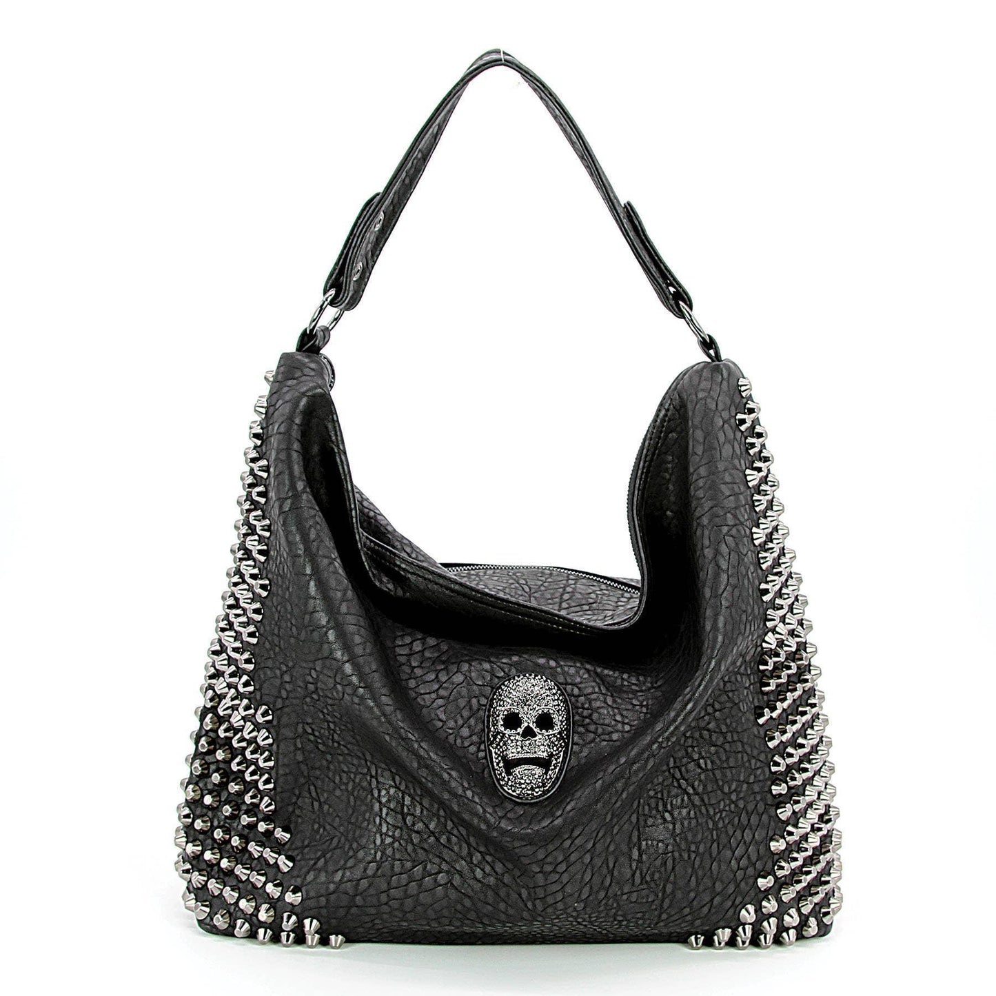 Skull Face Big Hobo Bag in Vinyl - McCabe's Costumes