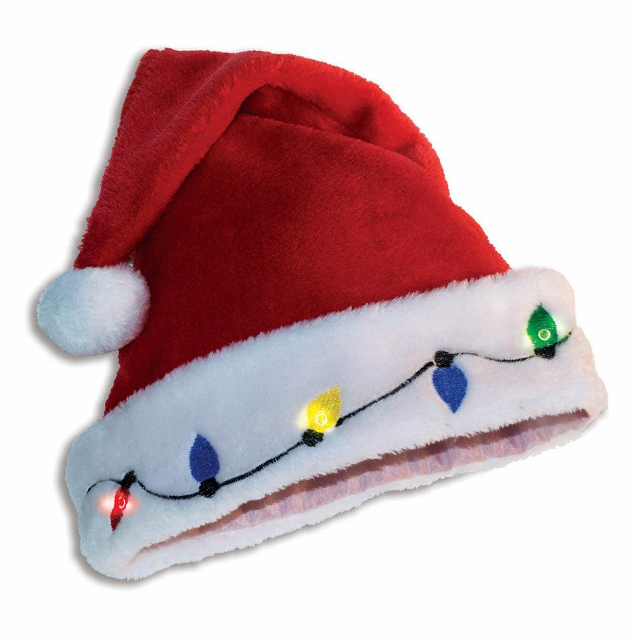 Adult Christmas Light Up Santa Hat - McCabe's Costumes
