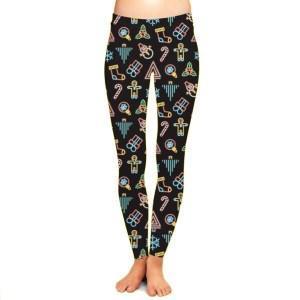 Adult Two Left Feet Neon Noel Leggings - McCabe's Costumes