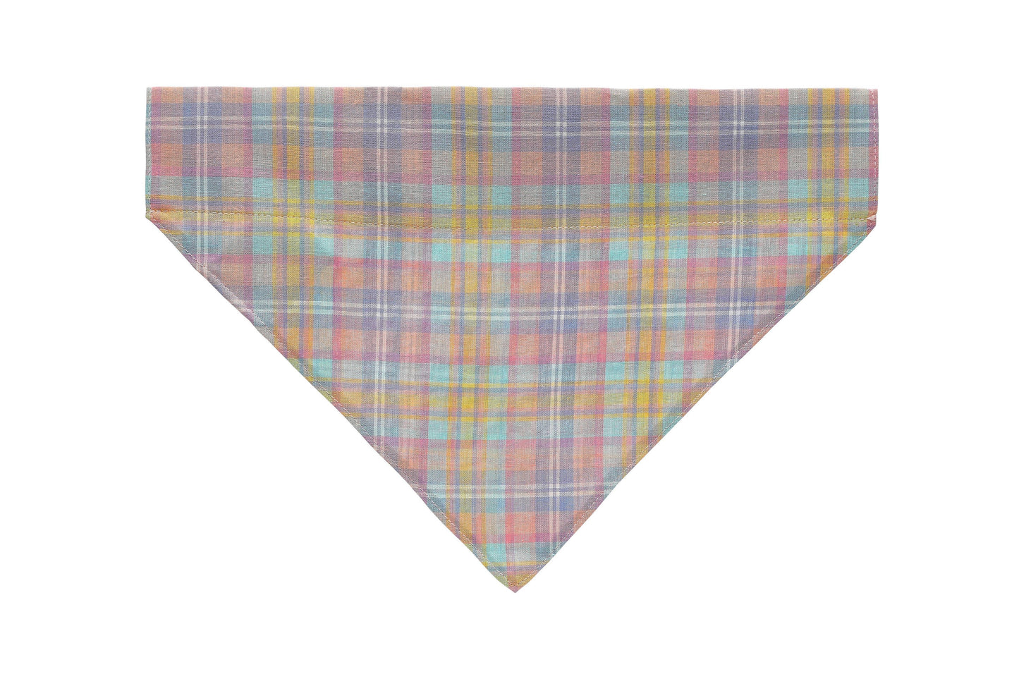 Spring Plaid Pastel Slide On Pet Bandana, M/L - McCabe's Costumes