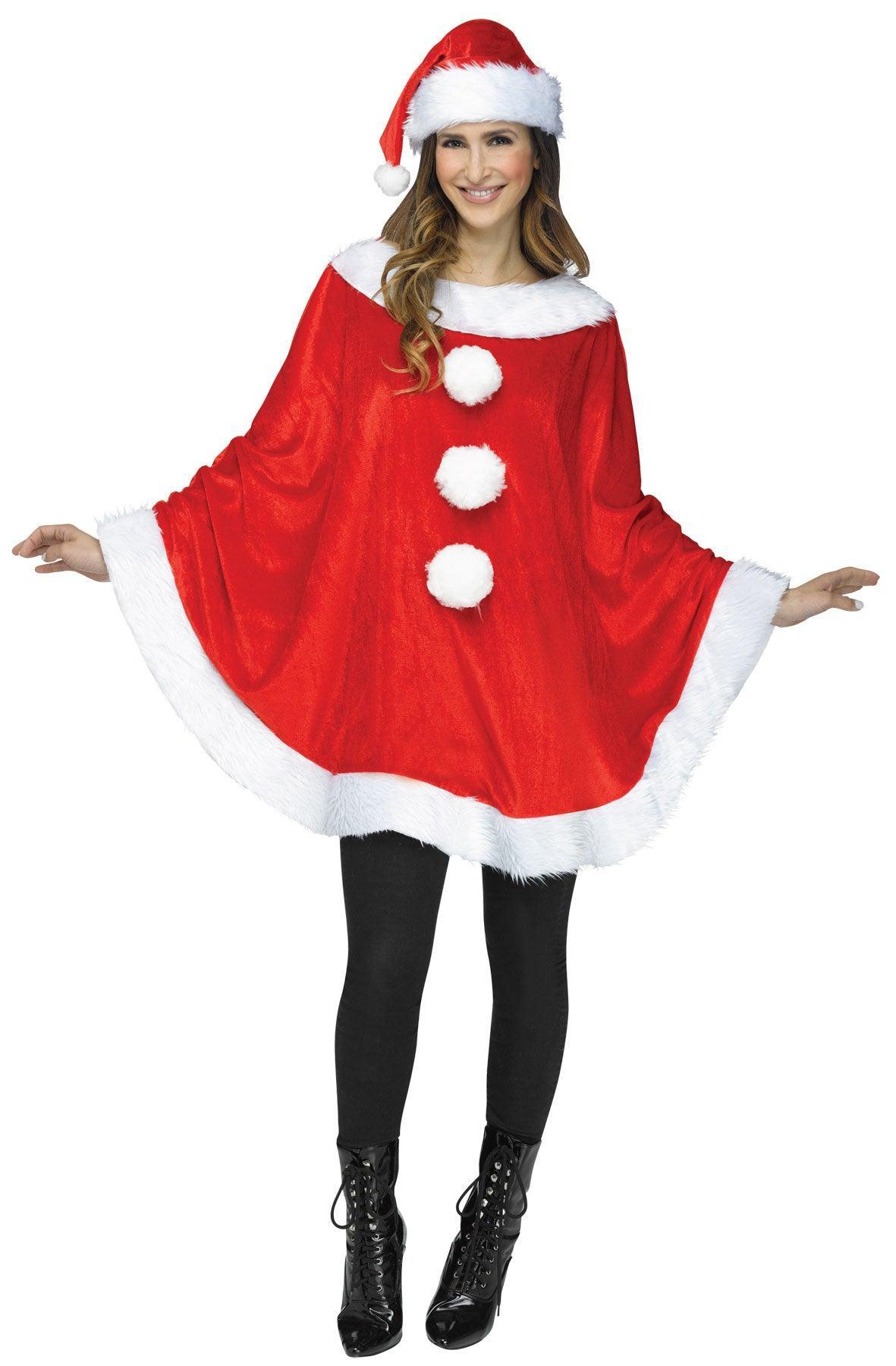 Women's Santa Poncho - One Size - McCabe's Costumes