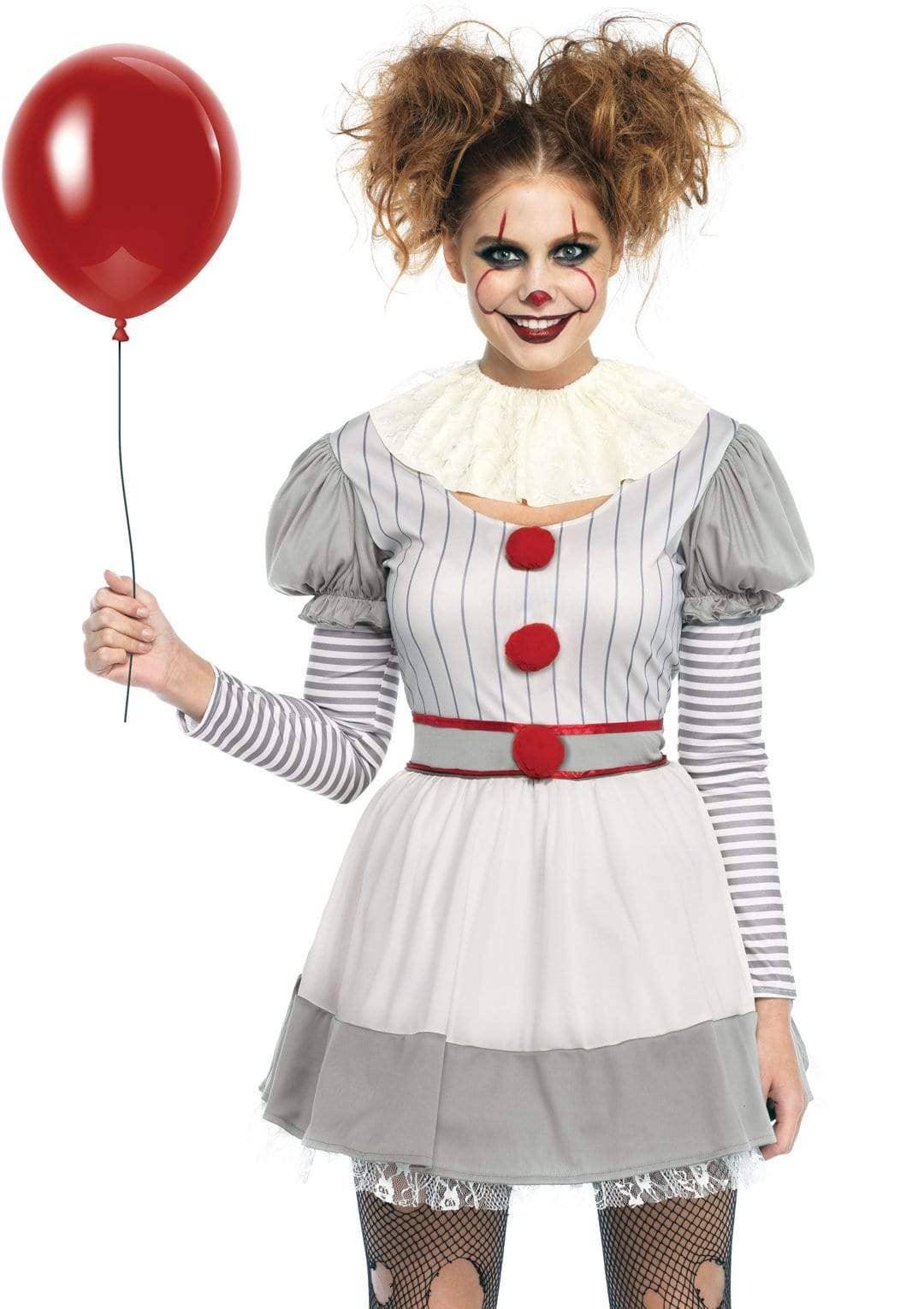 Creepy Clown Costume: Multicolor