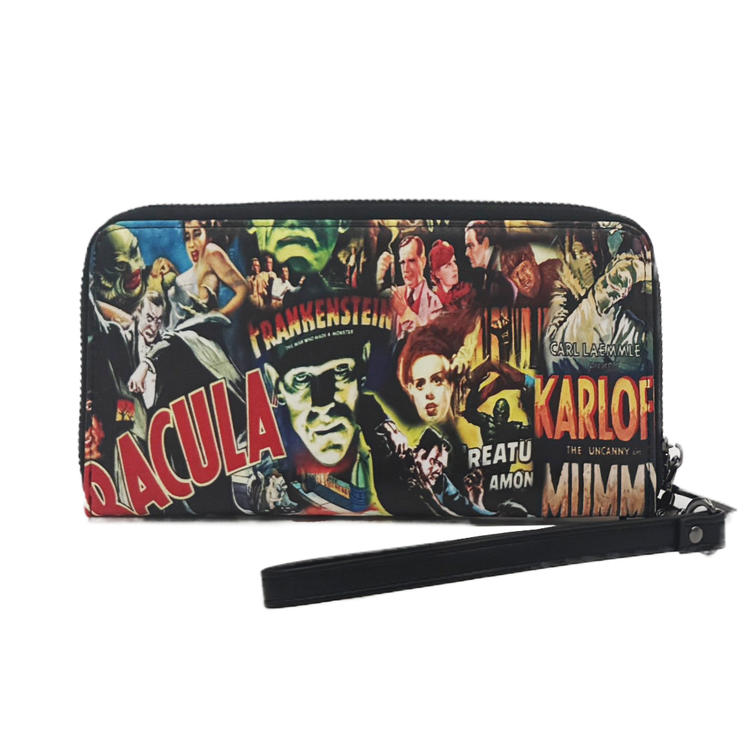 universal monsters purse Universal Monsters Clutch Purse – Faux Leather Horror Wristlet