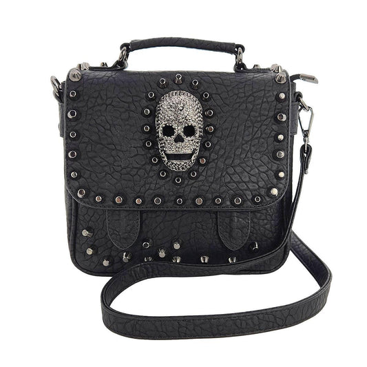 Small Metal Skull Satchel Bag - McCabe's Costumes