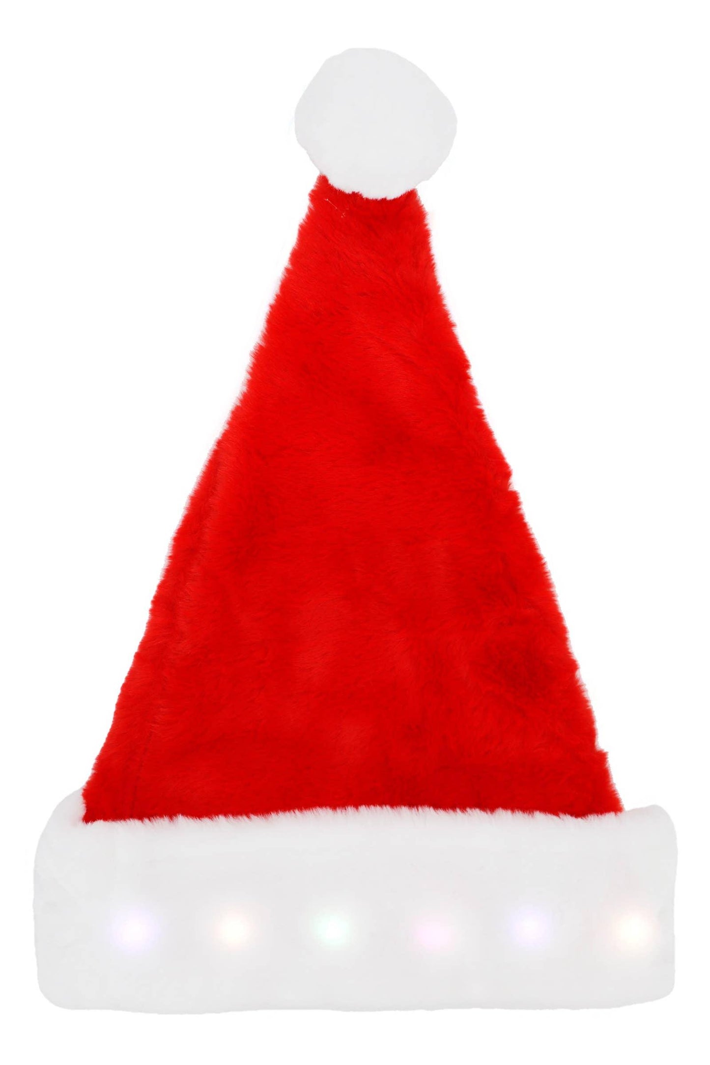 Classic LED Light-Up Thick Christmas Santa Hat