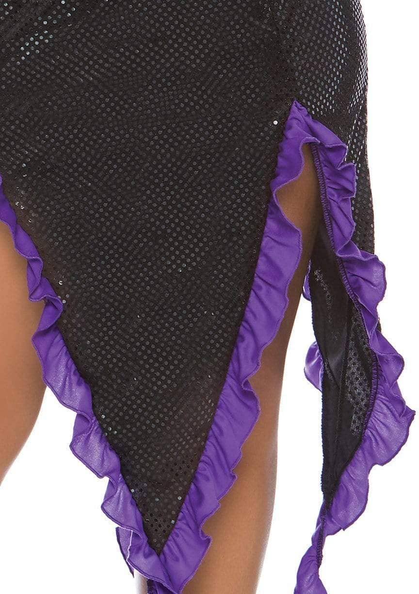 Plus Sultry Sea Witch Costume: Black/Purple / 1X/2X