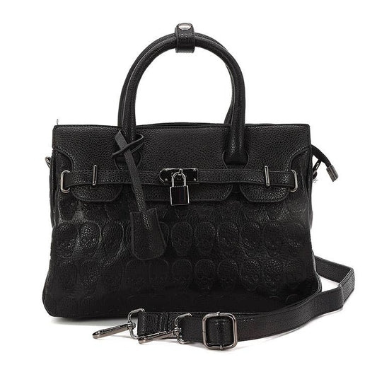 Skull Embossed Satchel - McCabe's Costumes