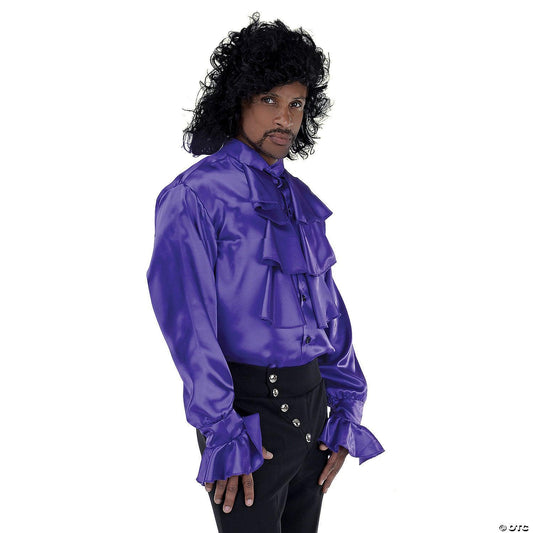Adult Purple Pop Star Jabot Shirt - McCabe's Costumes