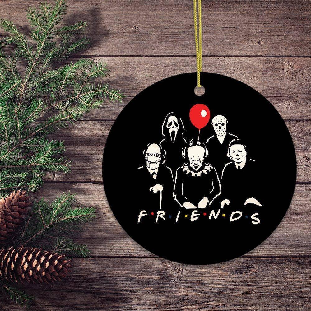 Horror Movie Villain Friends Ornament, Scary Christmas: Circle - McCabe's Costumes