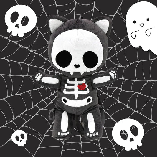 Skeleton Kitten Plushy Backpack - Pre-Order will ship around 8/15/25!