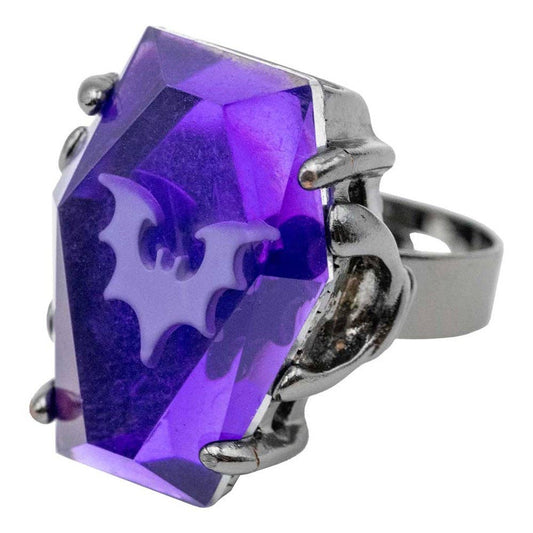 Elvira Coffin Jewel Purple Ring