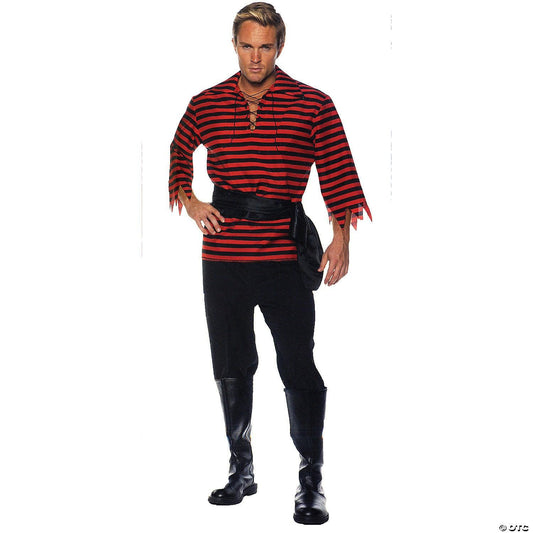 Adult Pirate Costume (Red/Black) - McCabe's Costumes