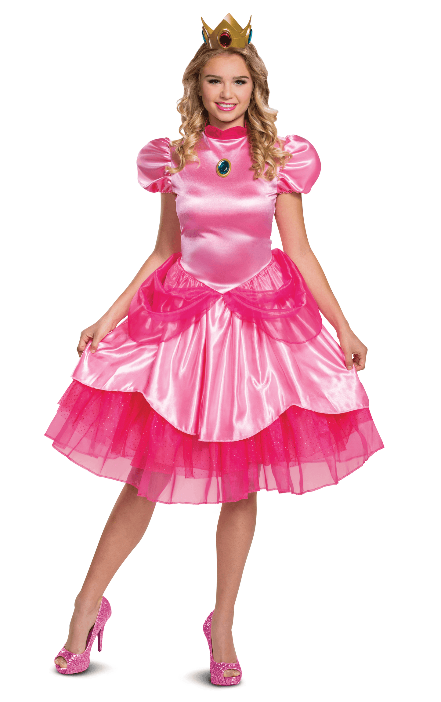 Adult Princess Peach Deluxe Costume - McCabe's Costumes