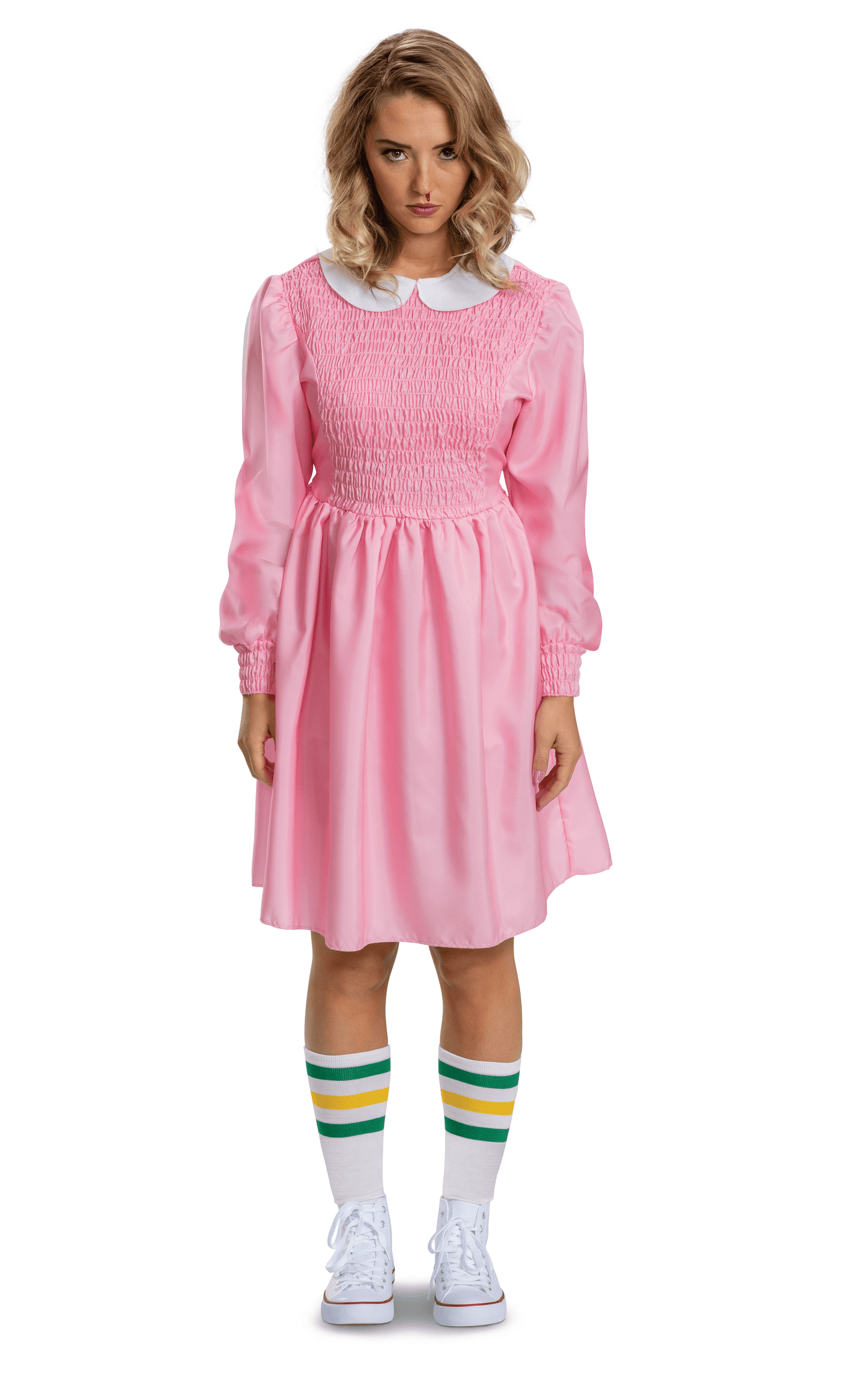 Adult Eleven Classic Pink Dress Costume - Stranger Things - McCabe's Costumes