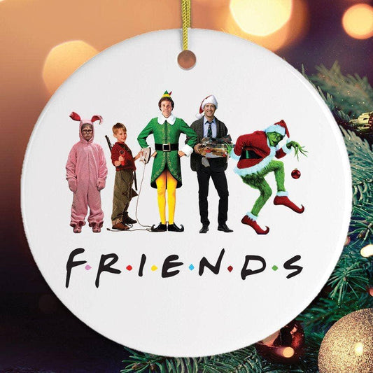 Christmas Movie Characters Friends Ornament: Circle