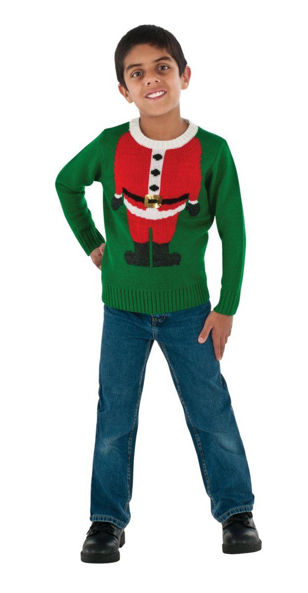 Child Santa Head Sweater - McCabe's Costumes