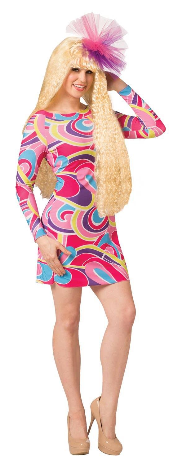 Adult Totally Hair Barbie Costume, S/M, Dress, Long Blonde Wig - McCabe's Costumes