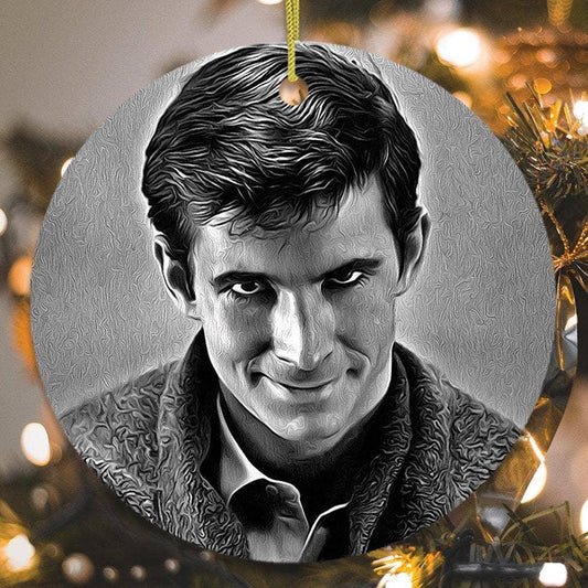 Norman Bates Psycho Christmas Ornament: Circle - McCabe's Costumes