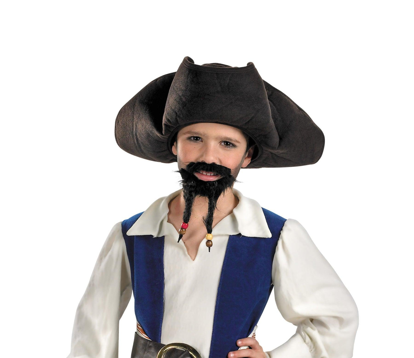 Child Pirate Hat, Mustache & Goatee - Pirates Of The Caribbean - McCabe's Costumes