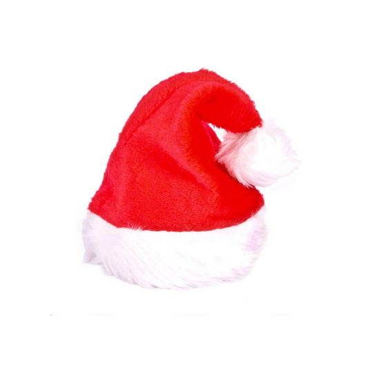 Christmas Santa Claus Red Soft Plush Hat for Adults - McCabe's Costumes