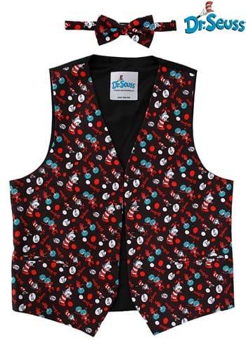 Adult Dr. Seuss Cat in the Hat Pattern Vest & Bow Tie Kit - McCabe's Costumes